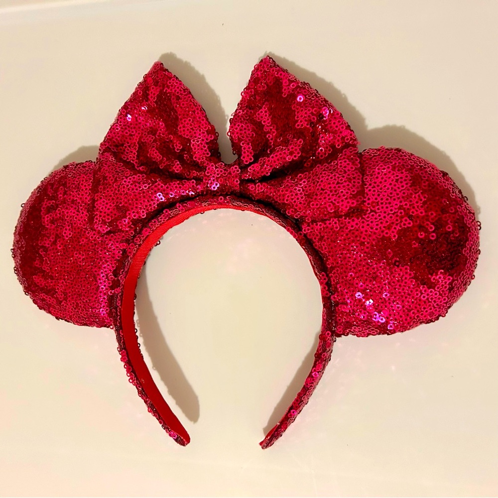 Minnie Mouse Pink Sequin Handmade Ears